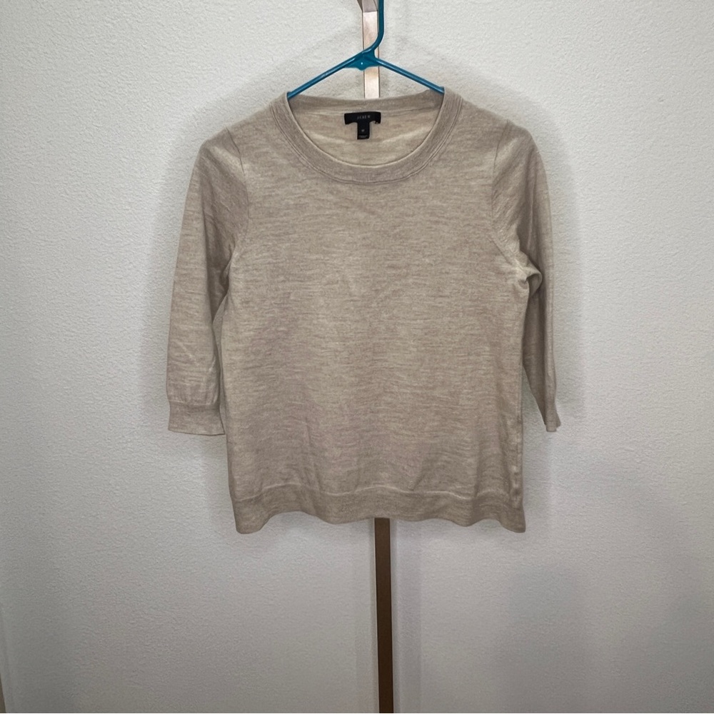 J. Crew Cream Crew Neck Sweater
